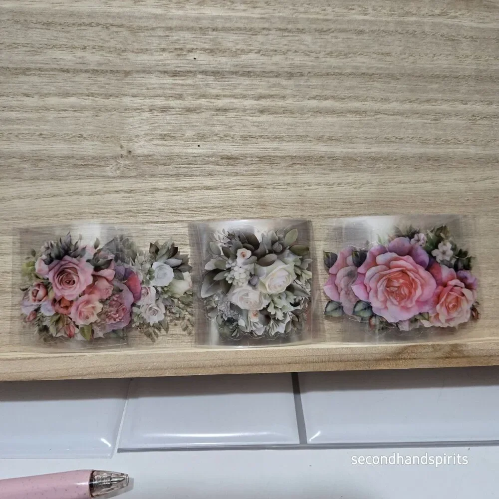 Floral Junior Notebook Cottagecore Roses Pen Holder + Stickers Vintage Style